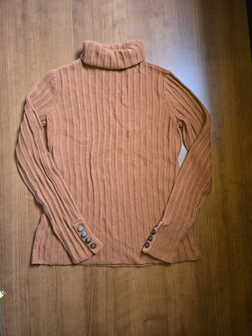 Simply Vera Vera Wang Ribbed Turtleneck Sweater - Rust Brown